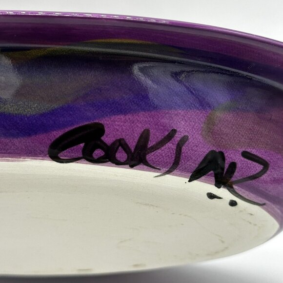 Cooks New Zealand Art Pottery Oval Serving Bowl Vegetables Pasta 17 X 11  Modern - Picture 6 of 11